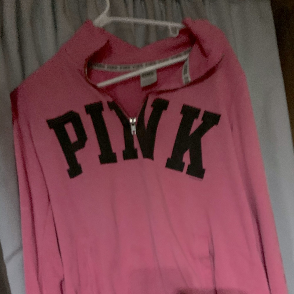 Pink quarter zip hoodie